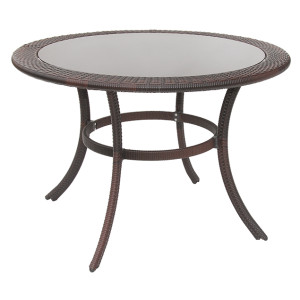 MFT-061 τραπέζι κήπου αλουμινίου με wicker ΚΑΦΕ, Φ120xH75